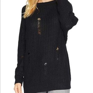 Bishop+Young black distressed sweater